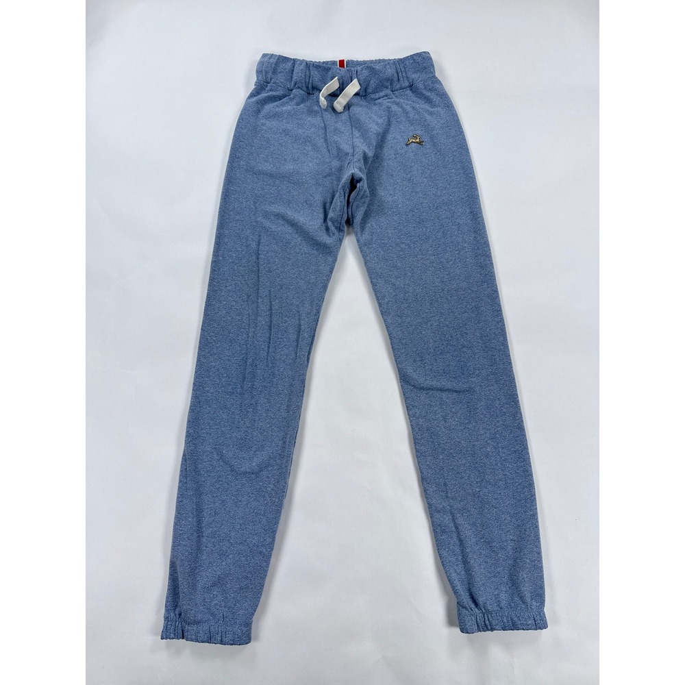 Tracksmith Trackhouse Sweatpants Womens XS Blue Gold Hare Running Joggers Terry